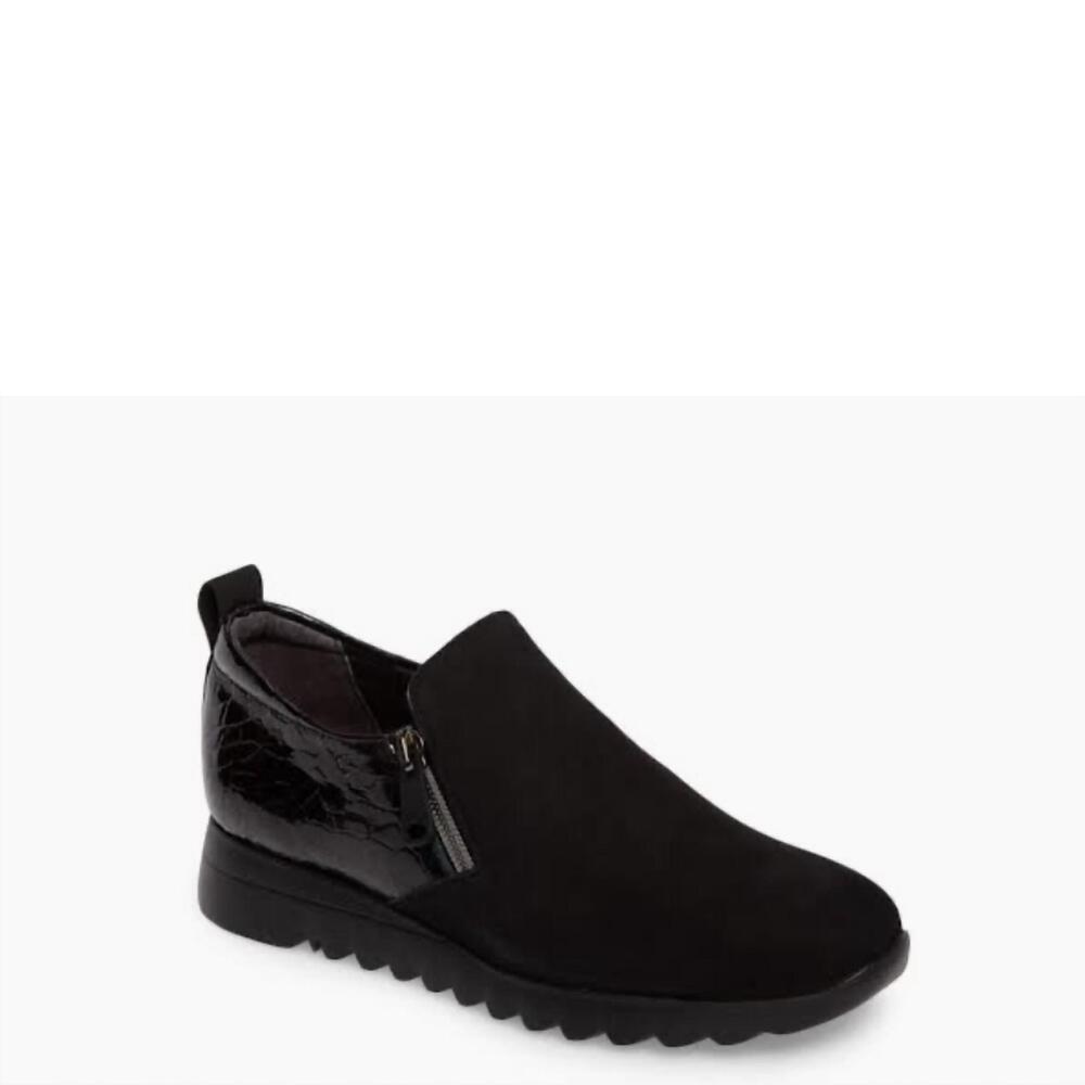 NEW MUNRO women's abby shoe in black leather
